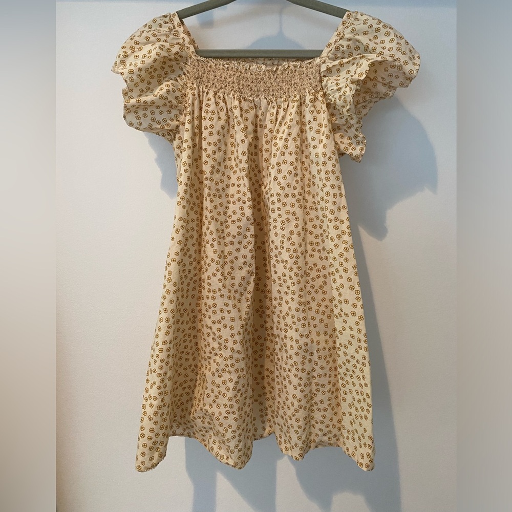 Konges Slojd Maisonette “Pilou” flutter dress, buttercup yellow, EUC size 2T